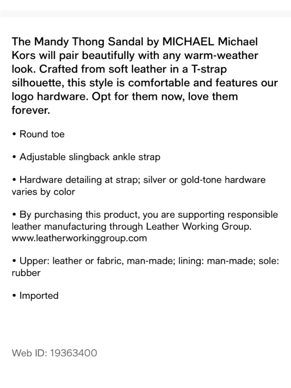 Michael Kors thong sandal - Picture 3 of 7